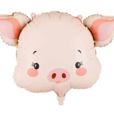 Balon bez helu: Świnka Głowa, 61×36 cm – Balony bez helu – Szalony.pl