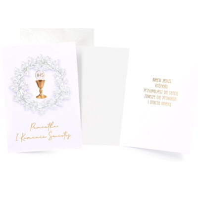 Kartka okolicznościowa – IHS, biała, kwiaty – Wszystkie produkty – Szalony.pl