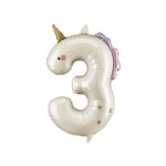 Balon foliowy – cyfra 3 – 86cm, jednorożec – Wszystkie produkty – Szalony.pl