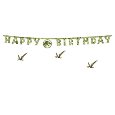 Baner – Happy Birthday, Jurassic world, 165x45cm – Wszystkie produkty – Szalony.pl