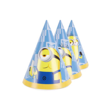 Czapeczki papierowe – Minionki, 16cm, 6szt – Czapeczki papierowe – Szalony.pl