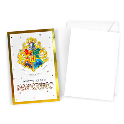 Kartka okolicznościowa – Hogwart, domy. – Wszystkie produkty – Szalony.pl