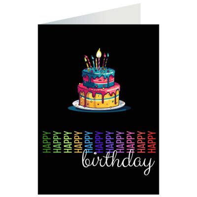 Kartka okolicznościowa – HB Tort, czarna, KO178 – Wszystkie produkty – Szalony.pl