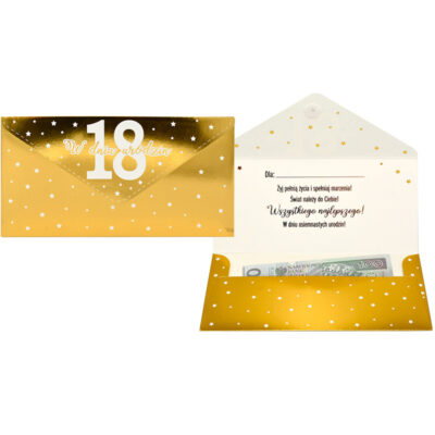 Koperta podarunkowa – W dniu 18 urodzin – Wszystkie produkty – Szalony.pl