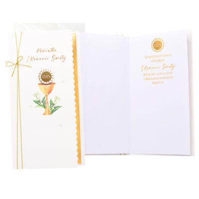 Kartka okolicznościowa – IHS, Kielich, wstążka – Wszystkie produkty – Szalony.pl