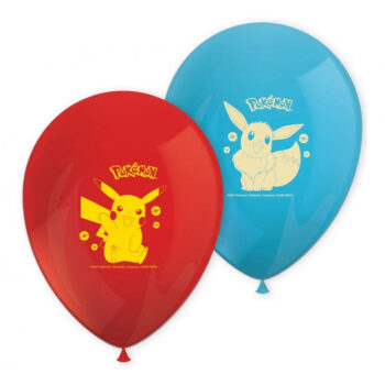 Balony gumowe – Pokemon, 8szt. – Balony bez helu – Szalony.pl