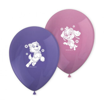 Balony gumowe – Paw Patrol Skye&Everest, 8szt. – Balony bez helu – Szalony.pl