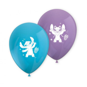 Balony gumowe – Stich & Angel Disney, 8szt. – Balony bez helu – Szalony.pl