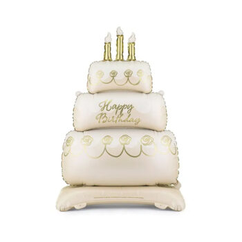 Balon stojący – Tort Happy Birthday, 70x100cm – Balony bez helu – Szalony.pl