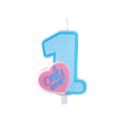 Świeczka urodzinowa – Only one, niebieski, 8cm – Wszystkie produkty – Szalony.pl