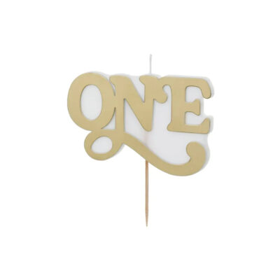 Świczka urodzinowa – One, złota 6,5cm – Wszystkie produkty – Szalony.pl