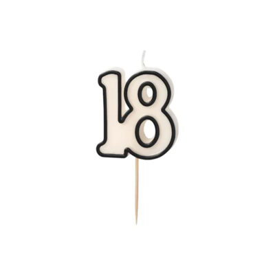 Świeczka urodzinowa – Cyfra 18, 5,5cm – Wszystkie produkty – Szalony.pl