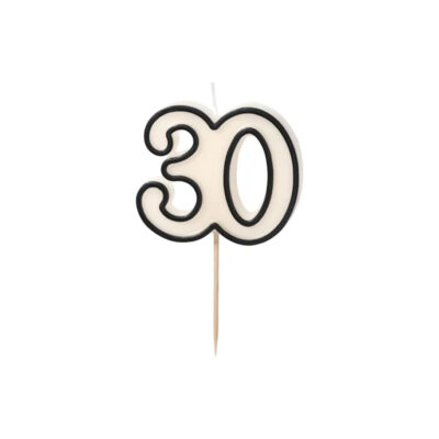 Świeczka urodzinowa – Cyfra 30, 5,5cm – Wszystkie produkty – Szalony.pl