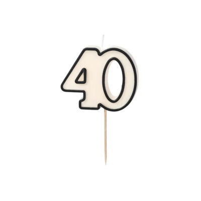 Świeczka urodzinowa – Cyfra 40, 5,5cm – Wszystkie produkty – Szalony.pl