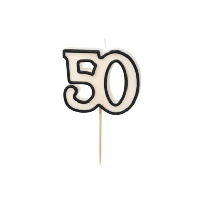 Świeczka urodzinowa – Cyfra 50, 5,5cm – Wszystkie produkty – Szalony.pl