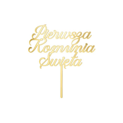 Topper – I Komunia, złoty, 16,5cm – Wszystkie produkty – Szalony.pl