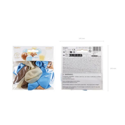 Balony gumowe – Beż, niebieski, brąz, 10szt – Wszystkie produkty – Szalony.pl