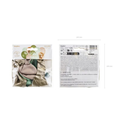 Balony gumowe – Zielony, złoty, beż, 10szt – Wszystkie produkty – Szalony.pl