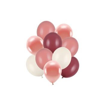 Balony bez helu: Róż, beż. Mix, 10 szt. – Balony bez helu – Szalony.pl