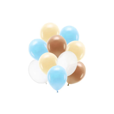 Balony gumowe – Beż, niebieski, brąz, 10szt – Wszystkie produkty – Szalony.pl