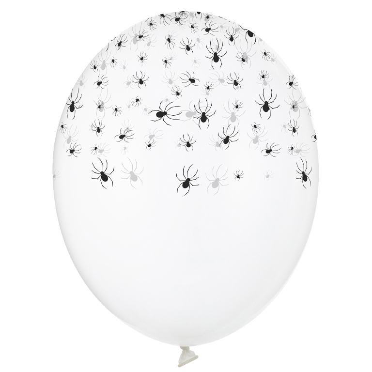 Balon z helem: Pająki, przezroczysty, 30 cm – Balony z helem (Trójmiasto) – Szalony.pl